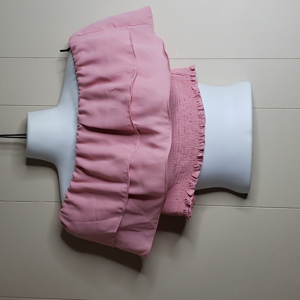 1. State Strapless Tiered Top Blush - Picture 2 of 7